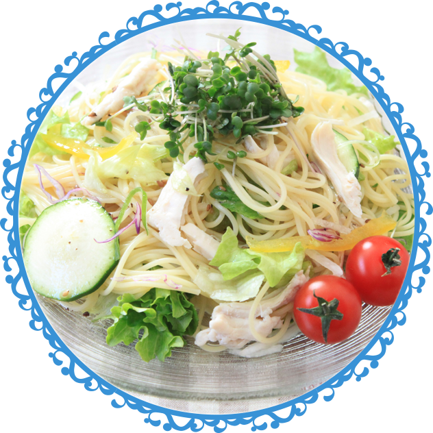 夏のグリーンサラダパスタ