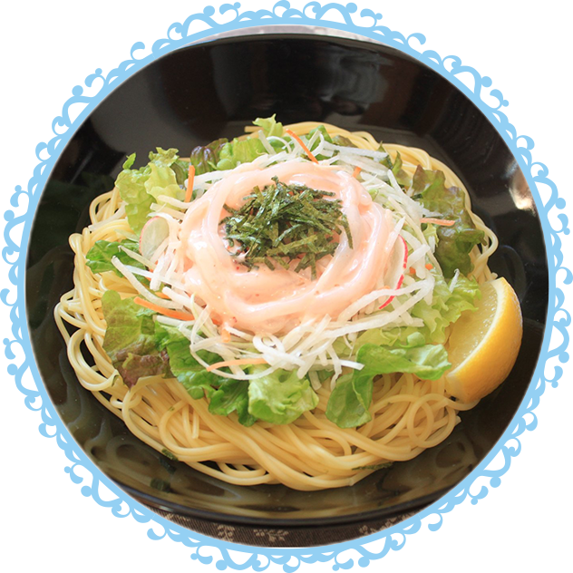 イカ明太子の冷製パスタ