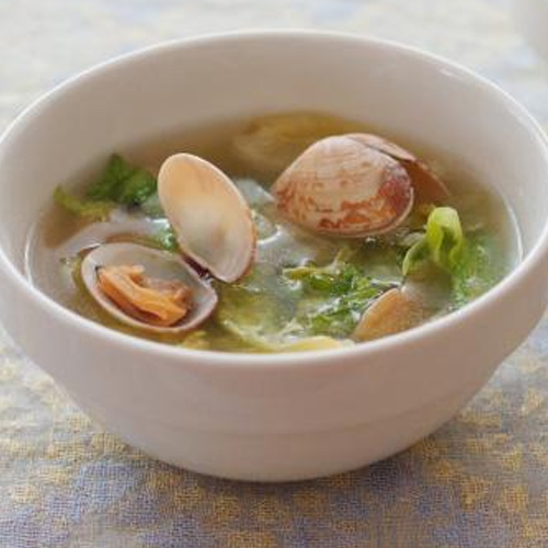海苔たまレタスの和風スープごはん