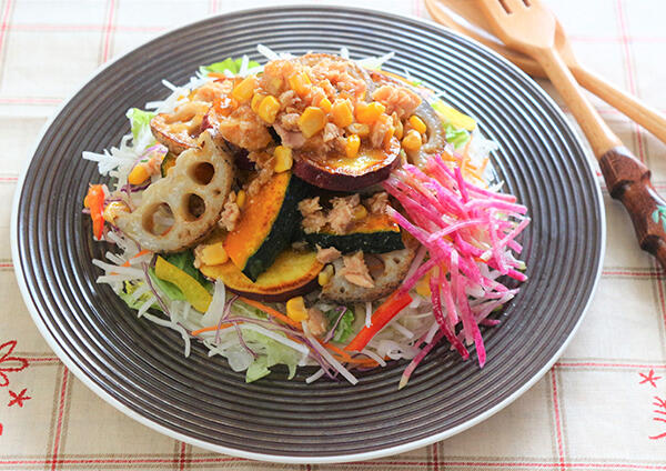 秋の焼き野菜サラダ レシピ サラダクラブ