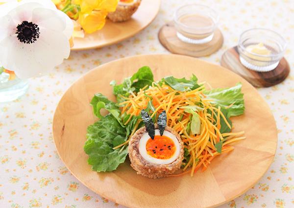 イースタースコッチエッグのサラダ