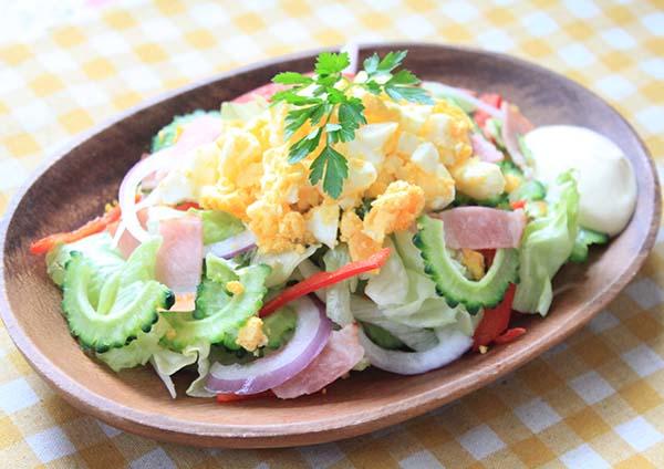 苦味まろやかゴーヤとたまごのサラダ