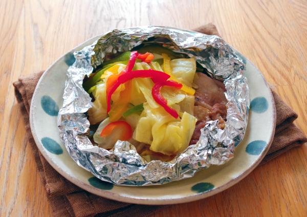 豚と野菜のホイルしょうが焼き