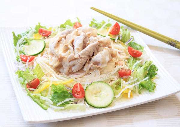豚しゃぶサラダそうめん