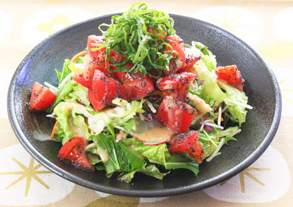 ごまたっぷり大葉とトマトのサラダ レシピ サラダクラブ