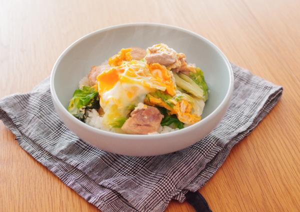 レタス入り親子丼