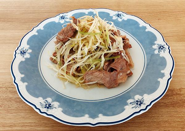 豚こまのネギ塩いため