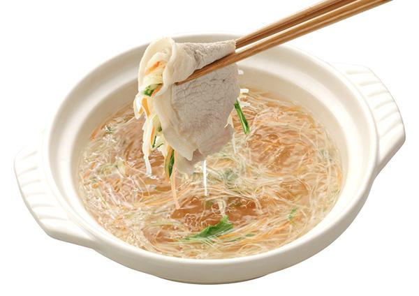 ハリネギと水菜と人参の豚しゃぶ