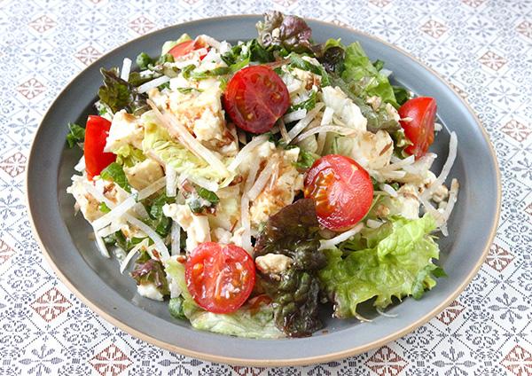 豆腐と香味野菜のさっぱり和えサラダ