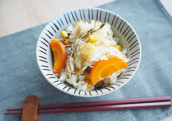 ツナとコーンの炊き込みご飯
