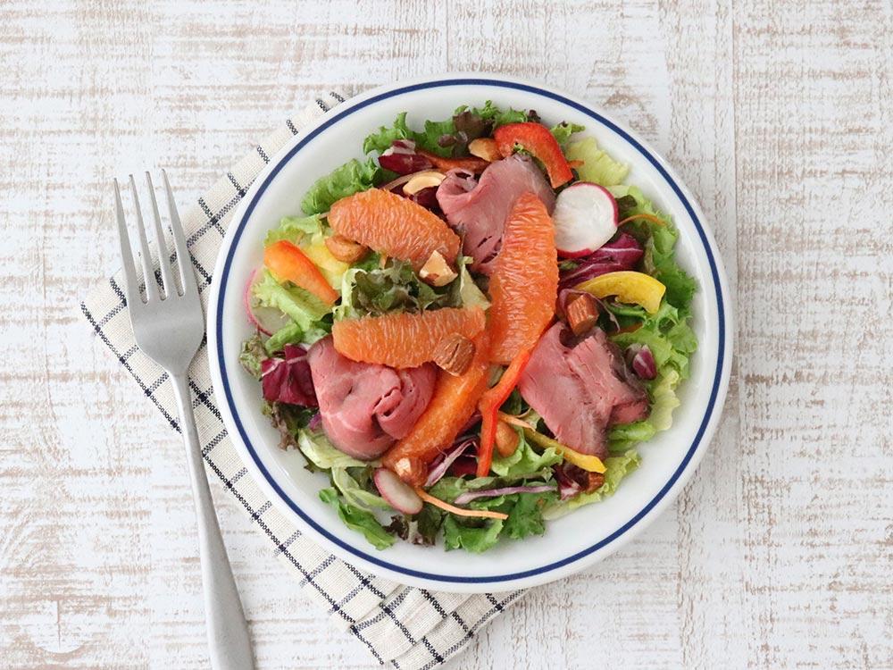 ローストビーフとオレンジのサラダ