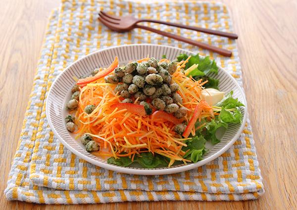 大豆の磯辺煎りのせサラダ