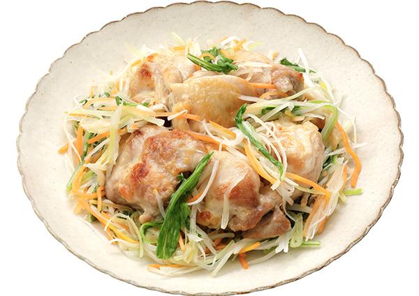 鶏と白ねぎのゆずこしょう炒め