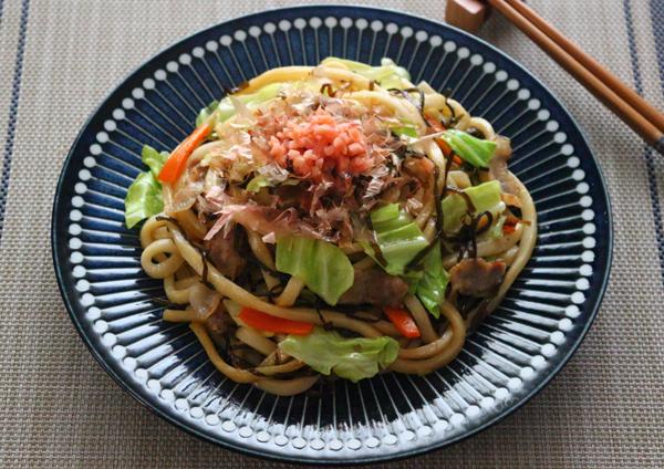 塩昆布焼きうどん