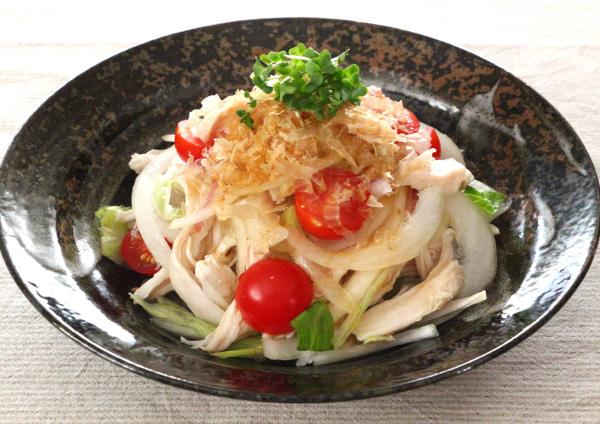 鶏むね肉と玉ねぎのさっぱりぽん酢サラダ