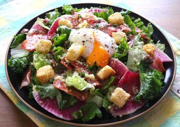 紅芯大根のシーザーサラダ